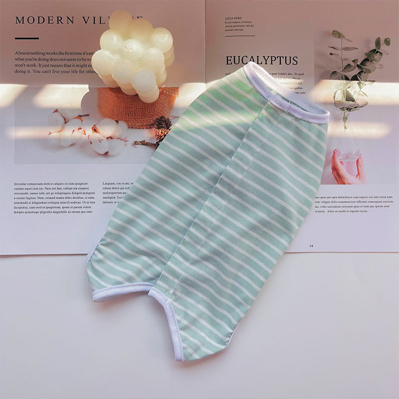 Solid Color Striped Cat Neuter Suit, Dog And Cat Clothes