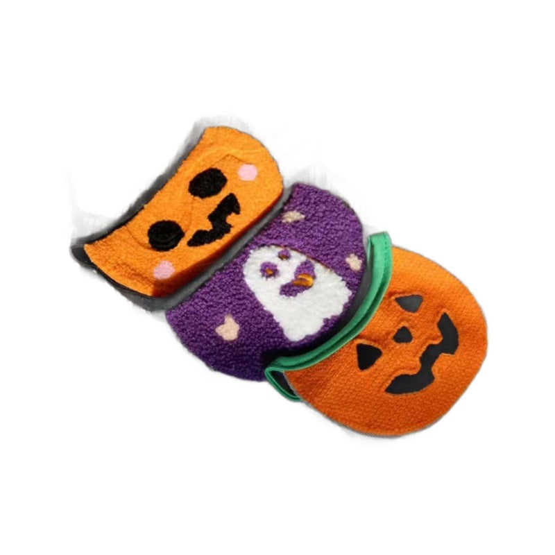 Halloween-Themed Pet Bibs With Elastic Drawstring
