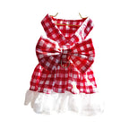 Plaid Skirt Cat Pet Harness Leash For Outings