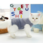 Solid Color Striped Cat Neuter Suit, Dog And Cat Clothes