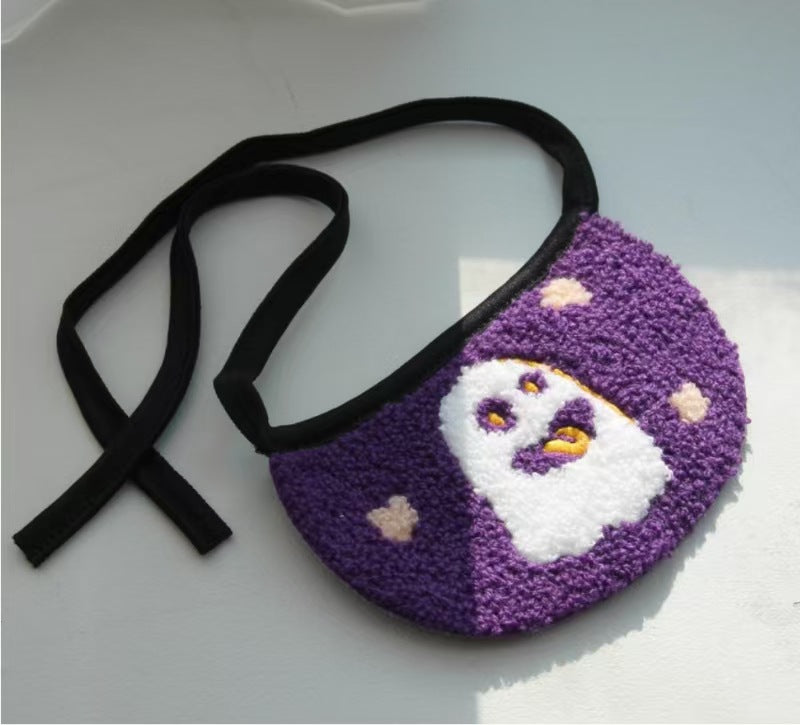 Halloween-Themed Pet Bibs With Elastic Drawstring
