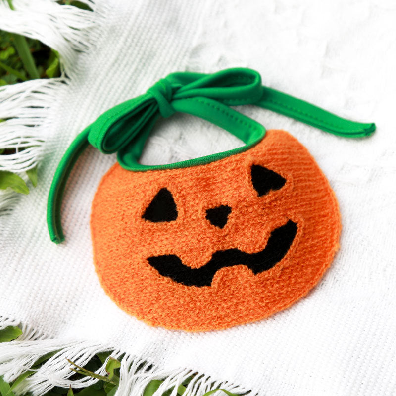 Halloween-Themed Pet Bibs With Elastic Drawstring