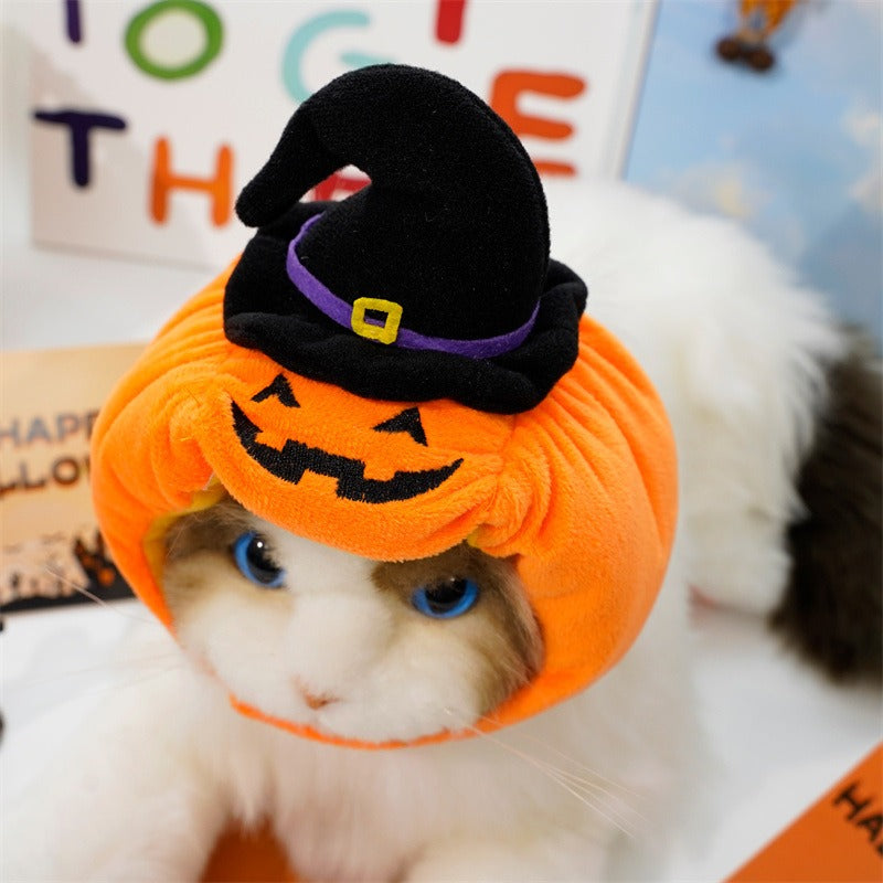 Pet Hat Halloween Funny Pumpkin Hat